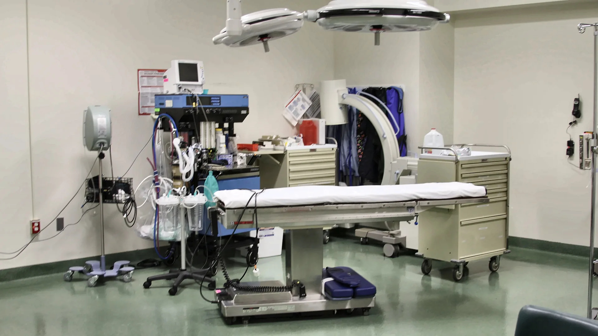 Operating room inside a surgery center in Northern California